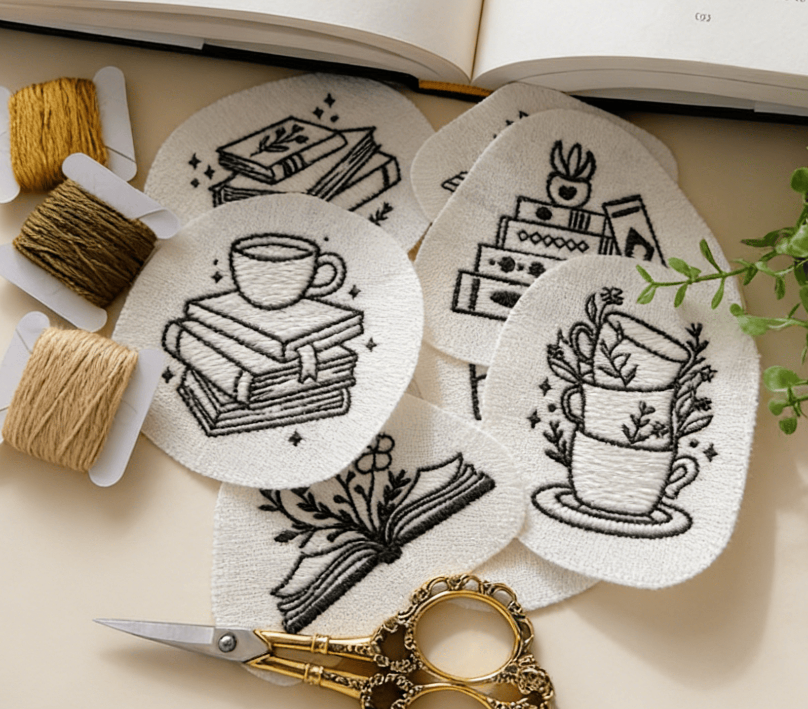 Blumenstickmuster für Bücher | Bezaubernde Stickkunst | Geschenke für DIY-Bastler - image 1