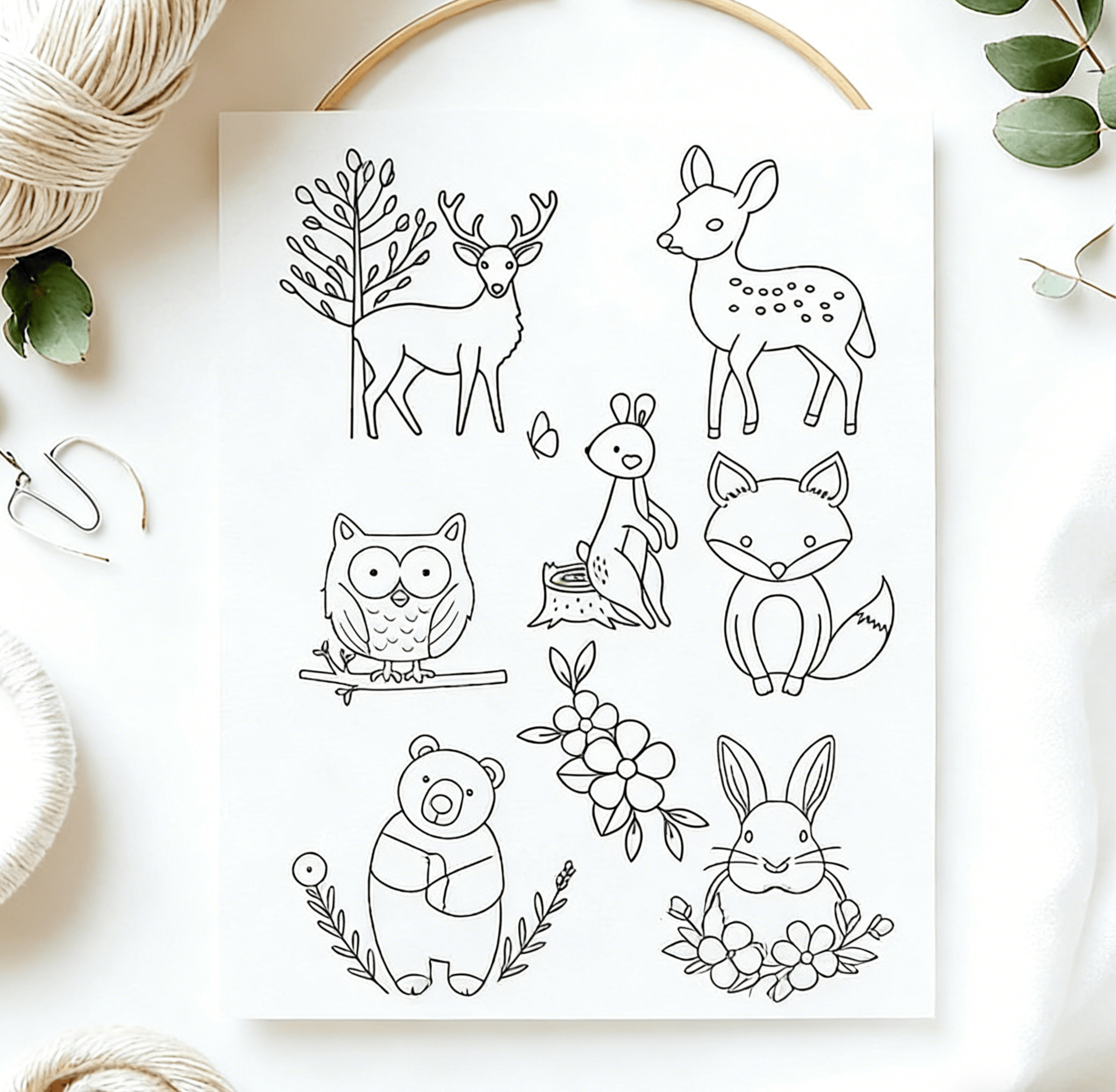 Stickmuster mit Waldtieren | DIY-Nadelkunst | Perfektes Handarbeitsprojekt - image 3