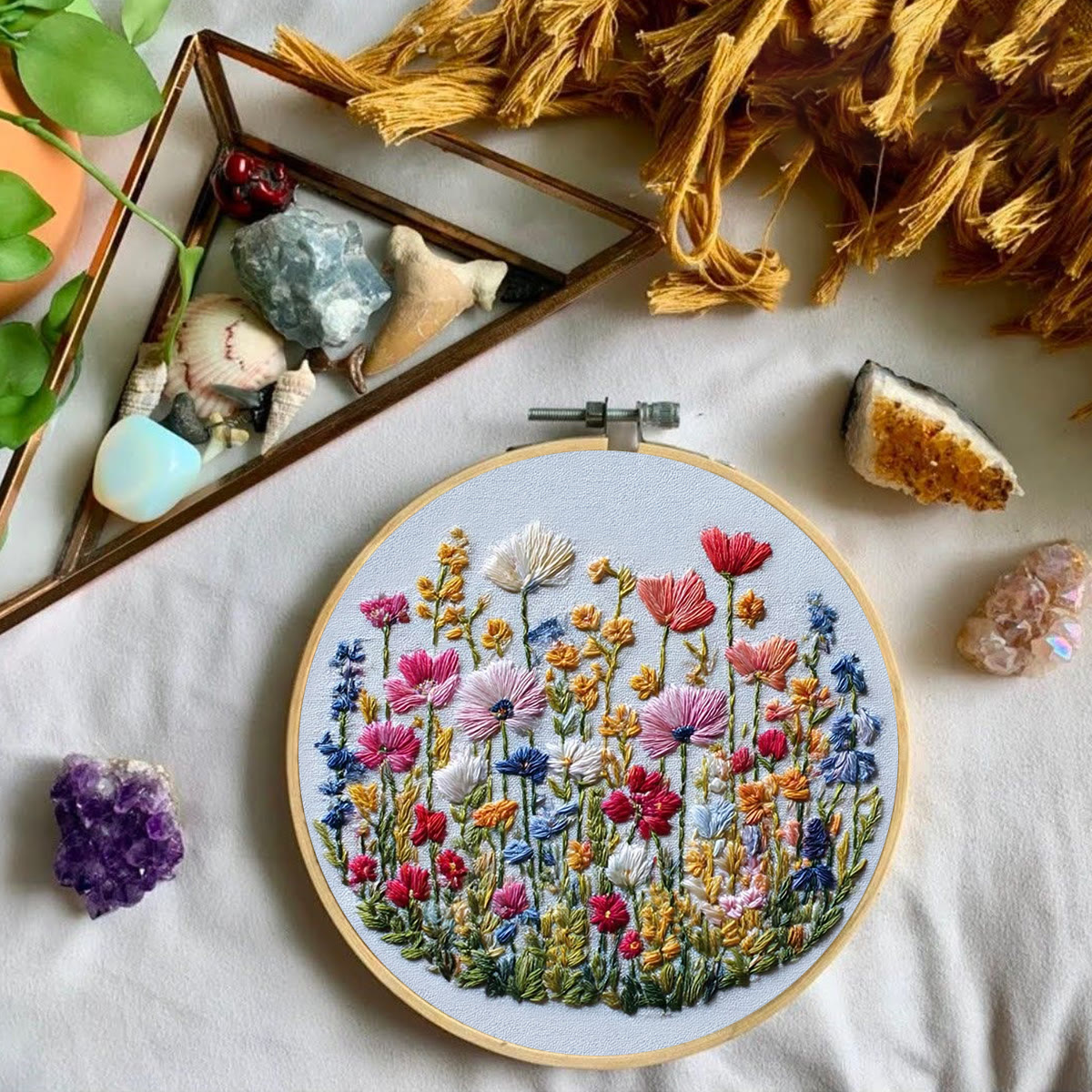 Rubbyoo Stickset – Wunderschöne Wildblume | Schöne Zimmerdekoration | Stickrahmen für Anfänger - image 5