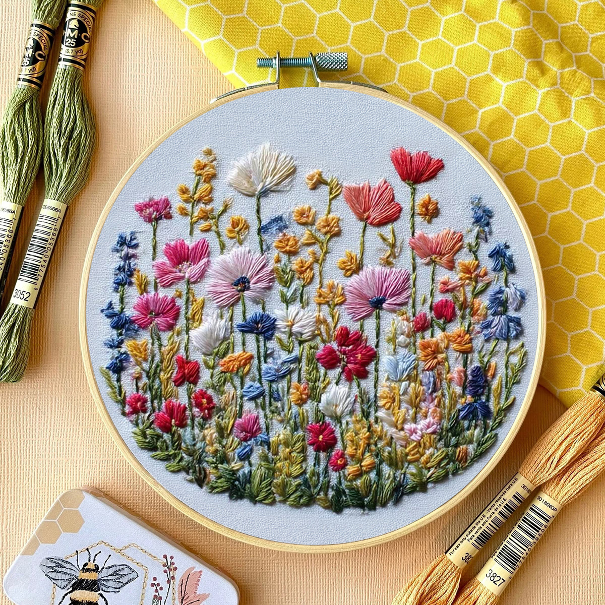 Rubbyoo Stickset – Wunderschöne Wildblume | Schöne Zimmerdekoration | Stickrahmen für Anfänger - image 12
