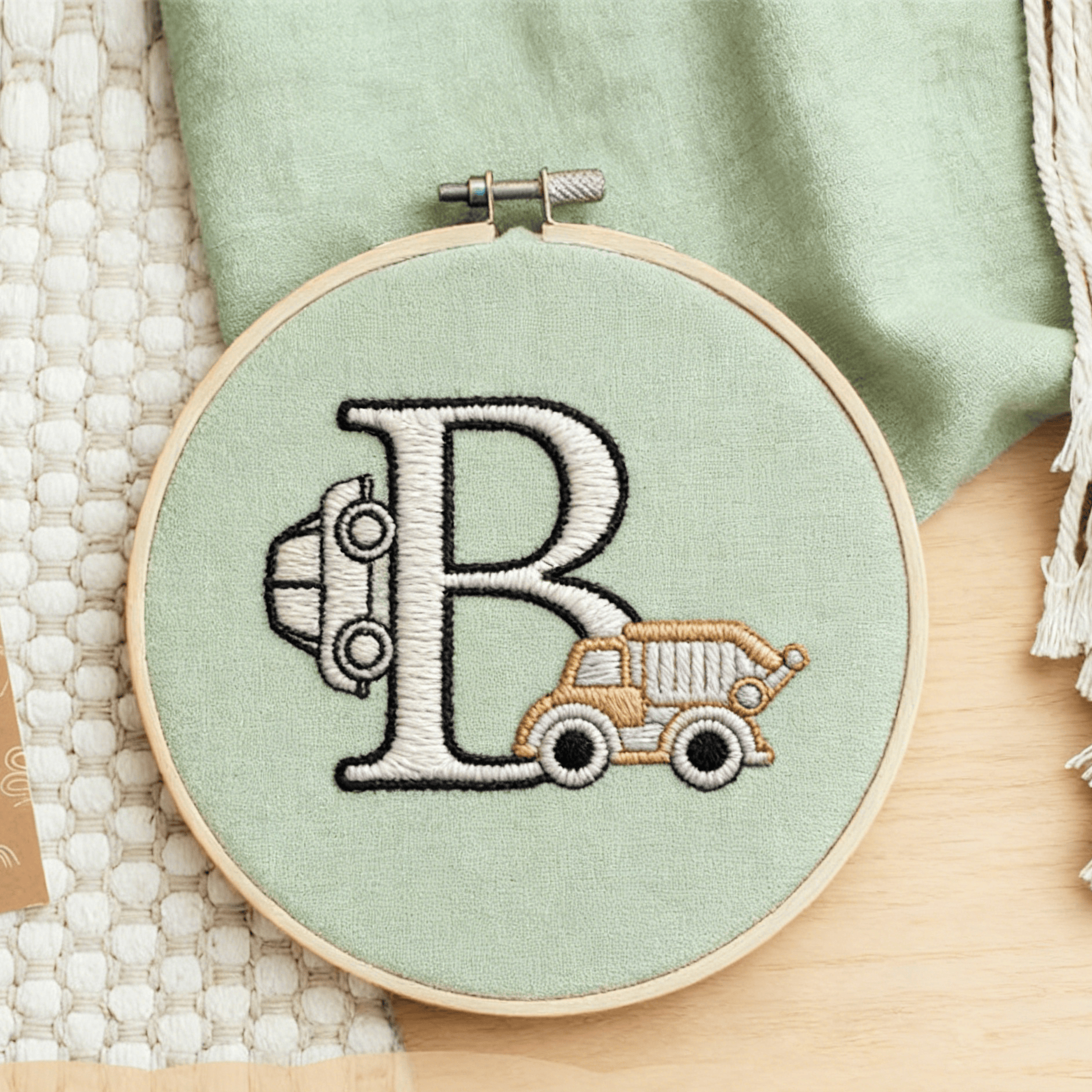 LKW-Alphabet-Stickmuster | Kreatives Stickdesign | Schöne Handarbeit für Bastler - image 2