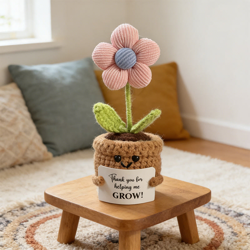 Positive Häkelblumen – Handarbeit zur emotionalen Unterstützung | Kreatives Muttertagsgeschenk - Blume A - image 2