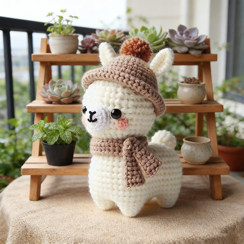 DIY-Häkelset für ein Lama – Weiche Tierpuppe | Schönes Geburtstagsgeschenk - DIY-Handarbeits-Lama-Häkelset - image 1