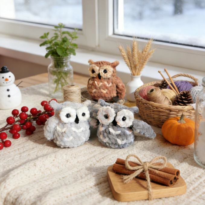 DIY-Häkelset „Eulen-Serie“ – Plüschtier-Set | Nähprojekt für Kinder - image 4