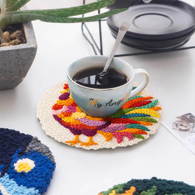 Lebendiges Hahnen-Punch-Needle-Set – Einfache Handarbeit | Geschenkidee - image 5