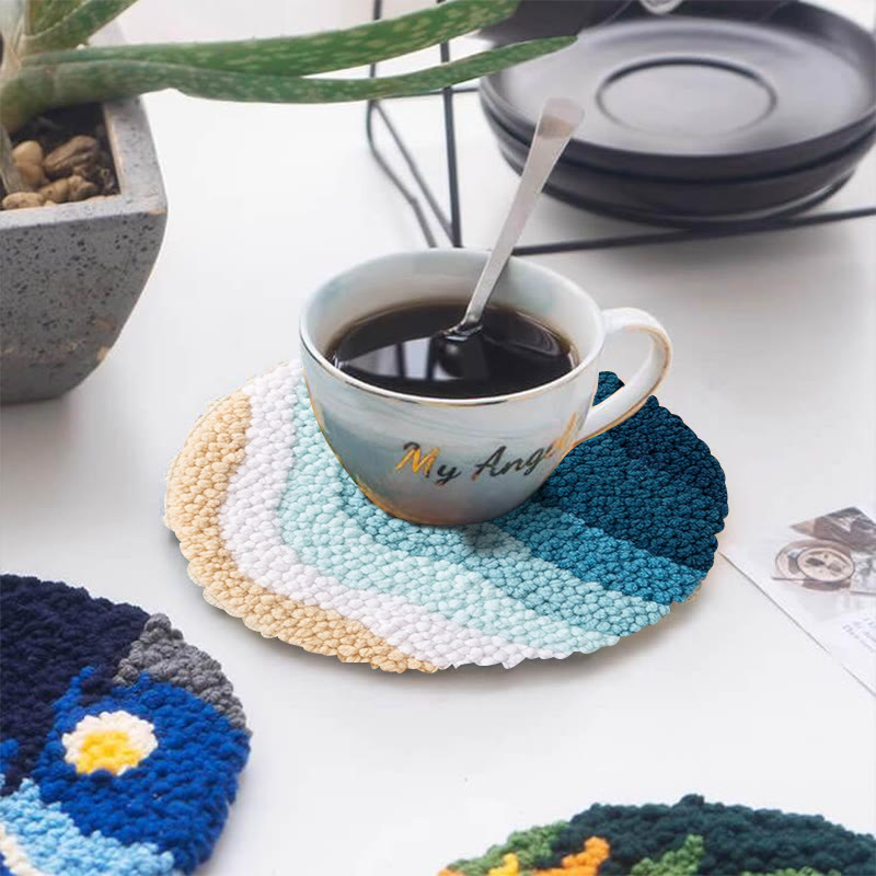 Punch-Needle-Set „Küstenwellenmuster“ – DIY-Projekt für Anfänger | Charmante Wohnaccessoires - image 5