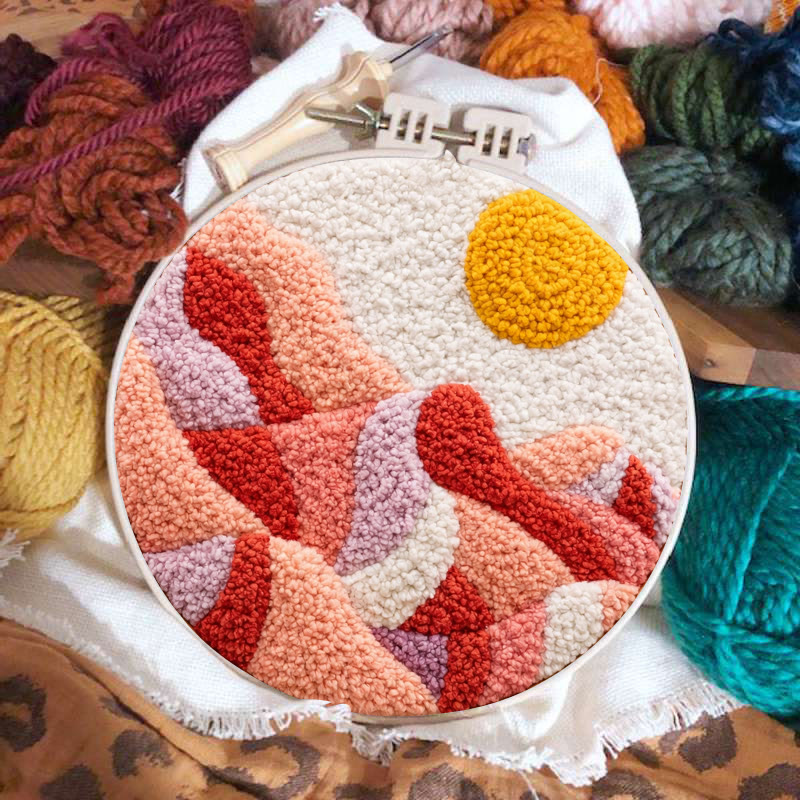 Punch-Needle-Set „Wüstensonnenaufgang“ – Einsteigerfreundliches Projekt | Einladende Wohnaccessoires - image 2