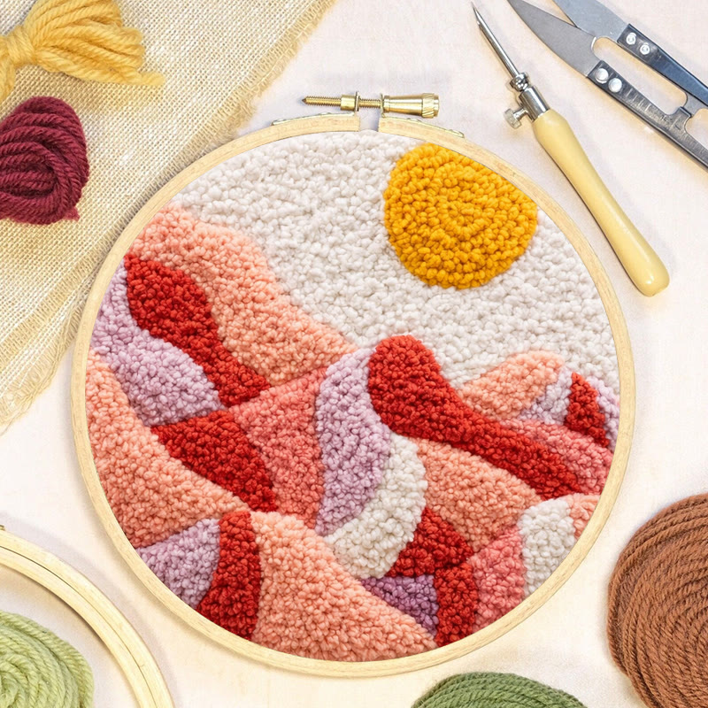 Punch-Needle-Set „Wüstensonnenaufgang“ – Einsteigerfreundliches Projekt | Einladende Wohnaccessoires - image 7