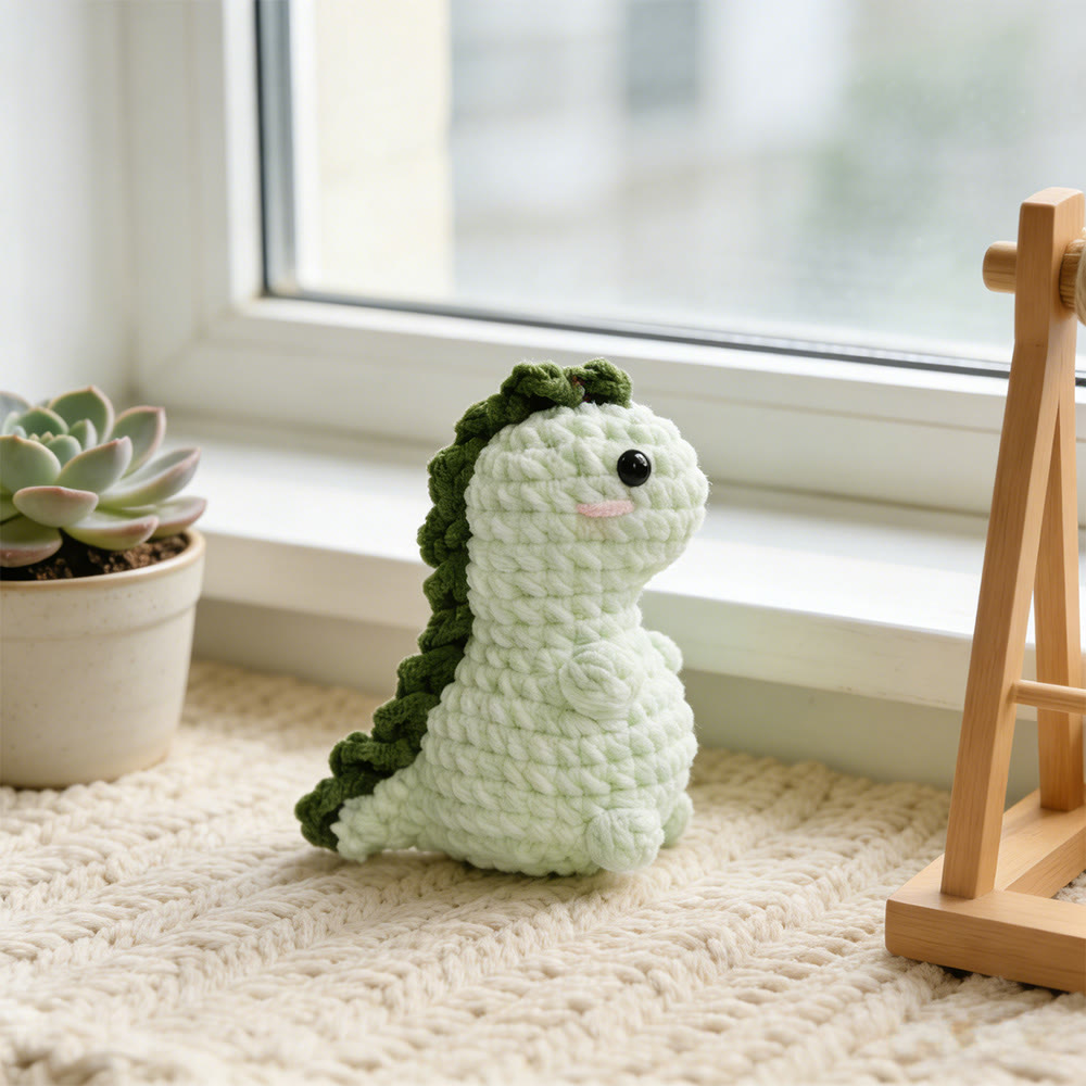 DIY-Häkelset für Mini-Dinosaurier – Hübsche Taschenverzierung | Einzigartiges handgefertigtes Spielzeug - image 4