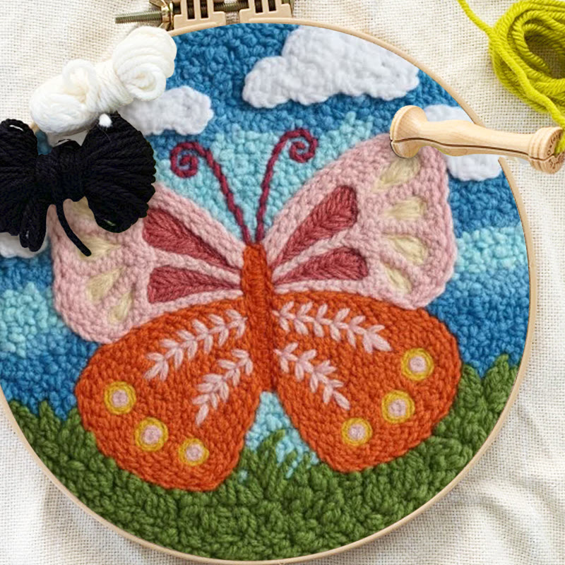 Punch-Needle-Set „Wiesen-Schmetterling“ – Frische Handarbeit | Strahlende Wohnaccessoires - image 6