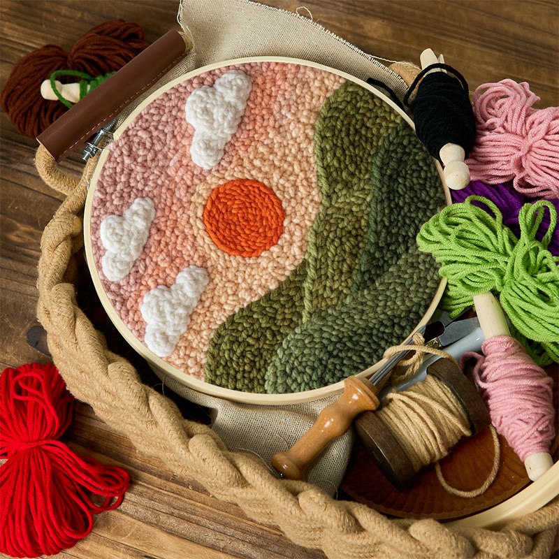 Hillside Sunrise Punch Needle Set – Beruhigendes DIY | Atmosphärisches Wohnaccessoire - image 12