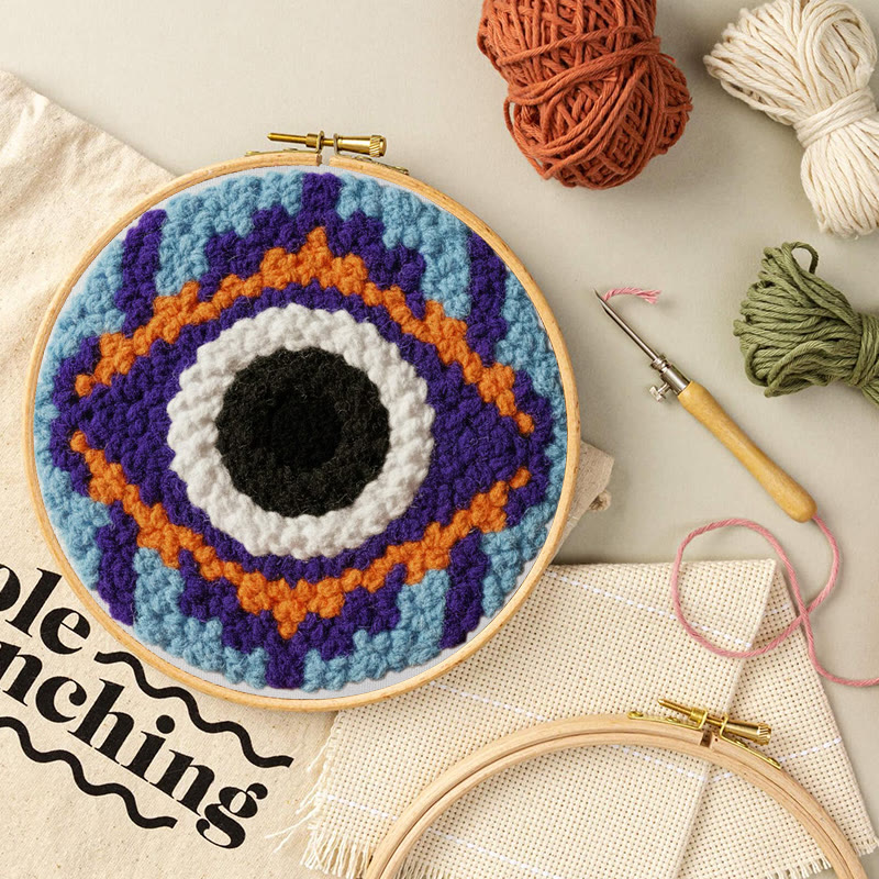 Böhmisches Punch-Needle-Set mit bösem Blick – Einzigartiges DIY-Projekt | Ausdrucksstarke Ergänzung für Ihr Zuhause - image 10