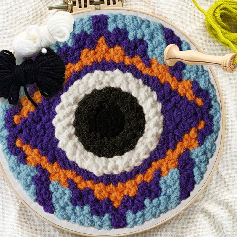 Böhmisches Punch-Needle-Set mit bösem Blick – Einzigartiges DIY-Projekt | Ausdrucksstarke Ergänzung für Ihr Zuhause - image 9