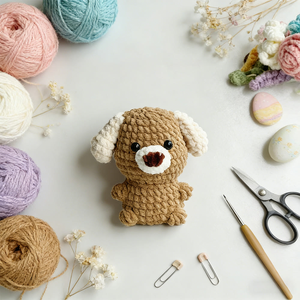 DIY-Häkelset für einen Mini-Welpen – Gehäkelte Tierpuppe | Handarbeitsprojekt für Anfänger - image 4