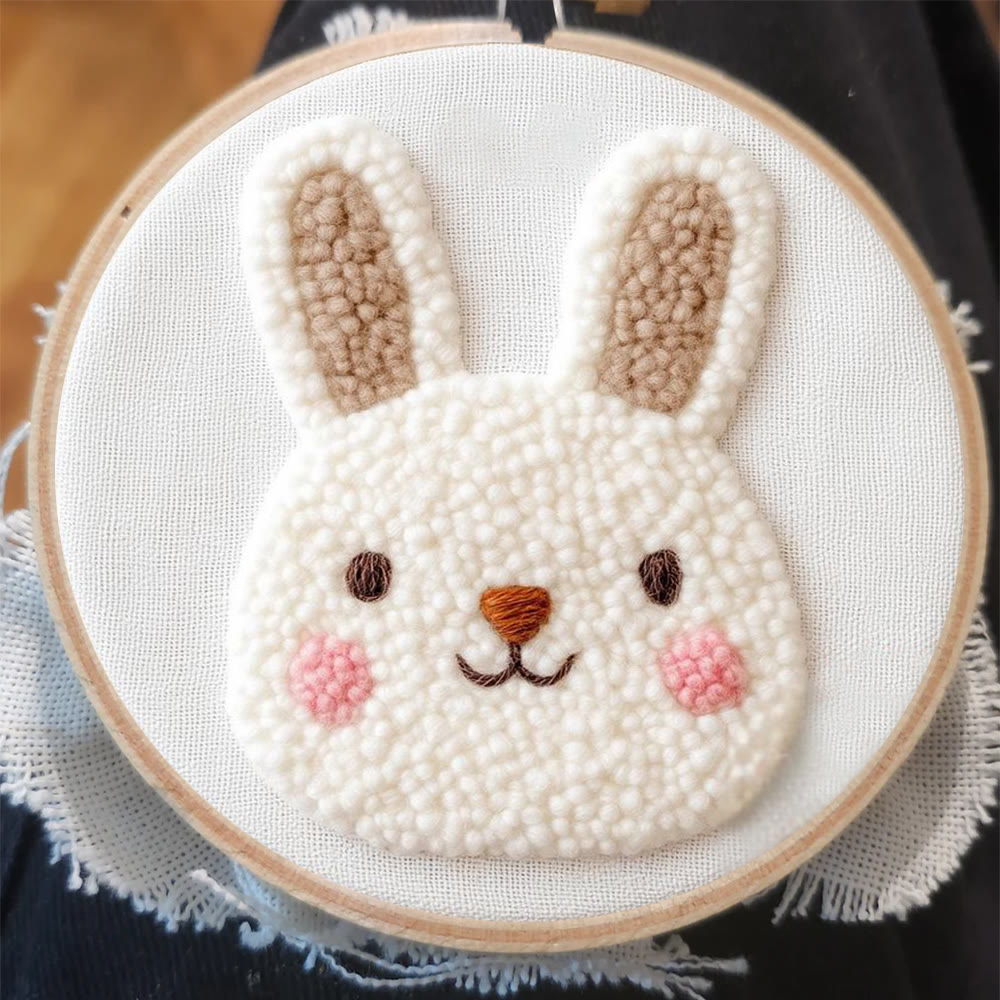 Bastelset „Porträt eines molligen weißen Hasen“ – Kinderfreundliches DIY-Projekt | Osterüberraschung - image 2