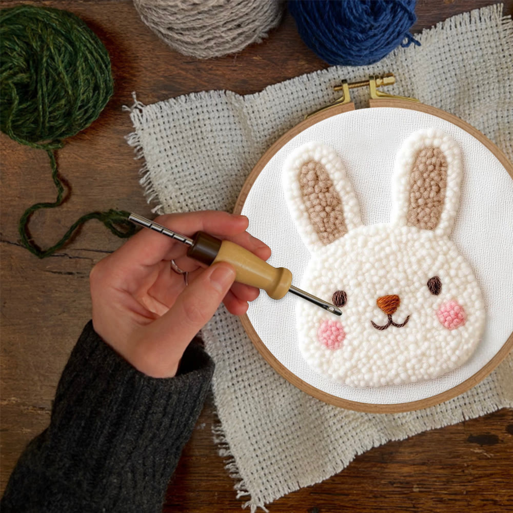 Bastelset „Porträt eines molligen weißen Hasen“ – Kinderfreundliches DIY-Projekt | Osterüberraschung - image 6