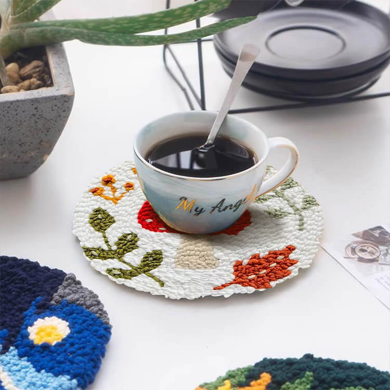 Herbstliches Punch-Needle-Set mit roten Pilzen – Anfängerfreundliches Bastelprojekt | Saisonales Deko-Highlight - image 5