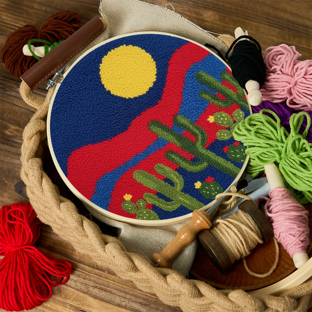 Punch-Needle-Set für Wüstenkakteen – DIY-Projekt für Anfänger | Einzigartiges Geschenk für Festivals - image 5