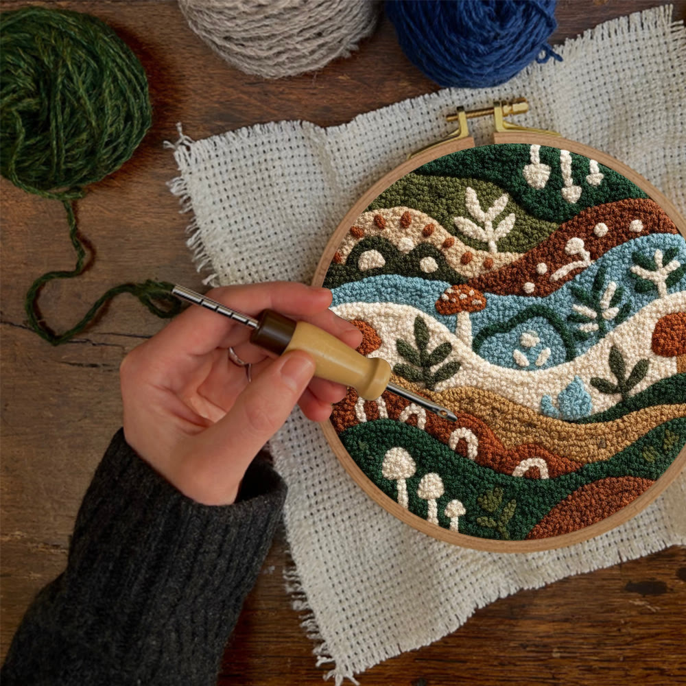 Punch-Needle-Set „Ländliche Pflanzen“ – Einfaches Bastelprojekt für Anfänger | Einzigartige handgefertigte Kunst - image 2