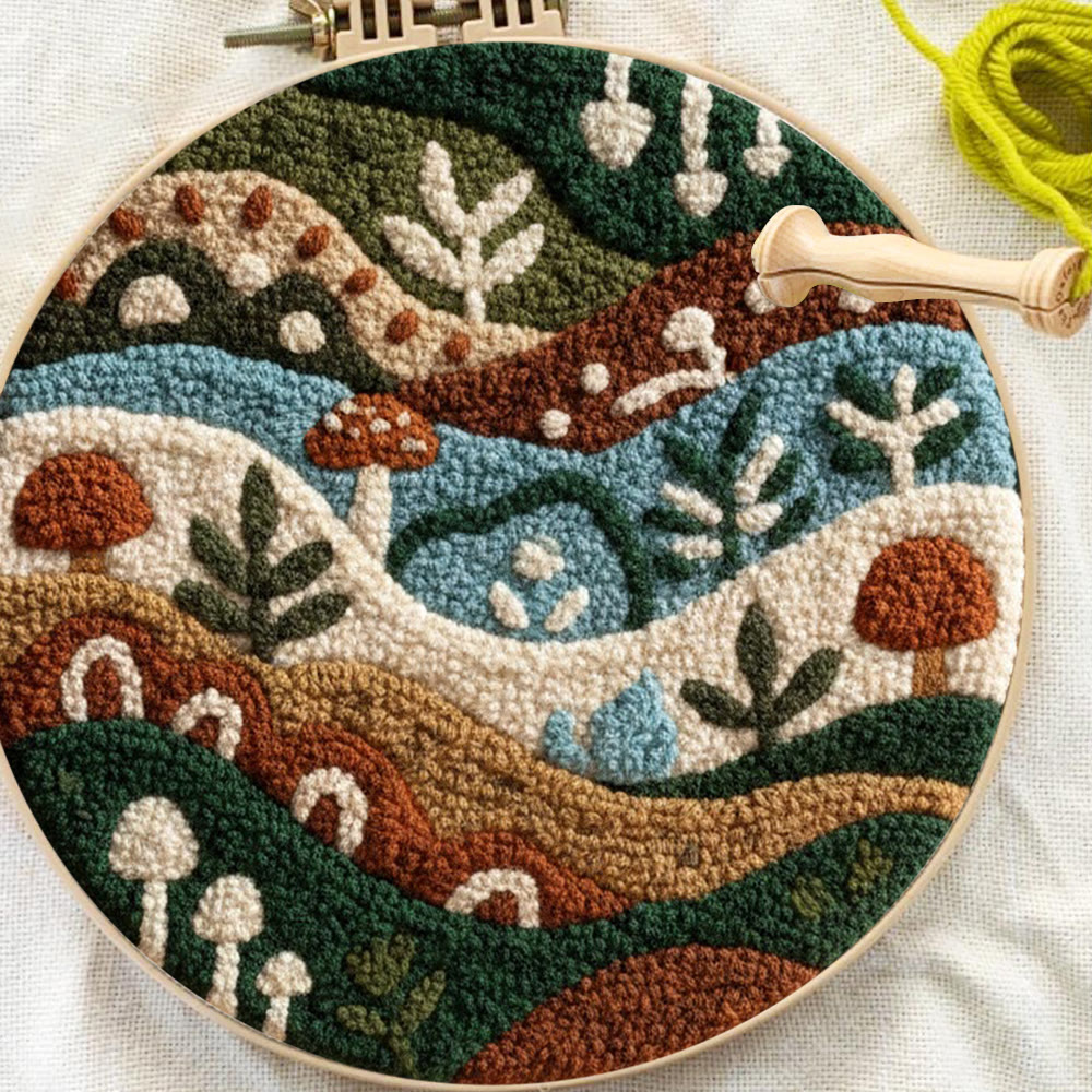 Punch-Needle-Set „Ländliche Pflanzen“ – Einfaches Bastelprojekt für Anfänger | Einzigartige handgefertigte Kunst - image 6