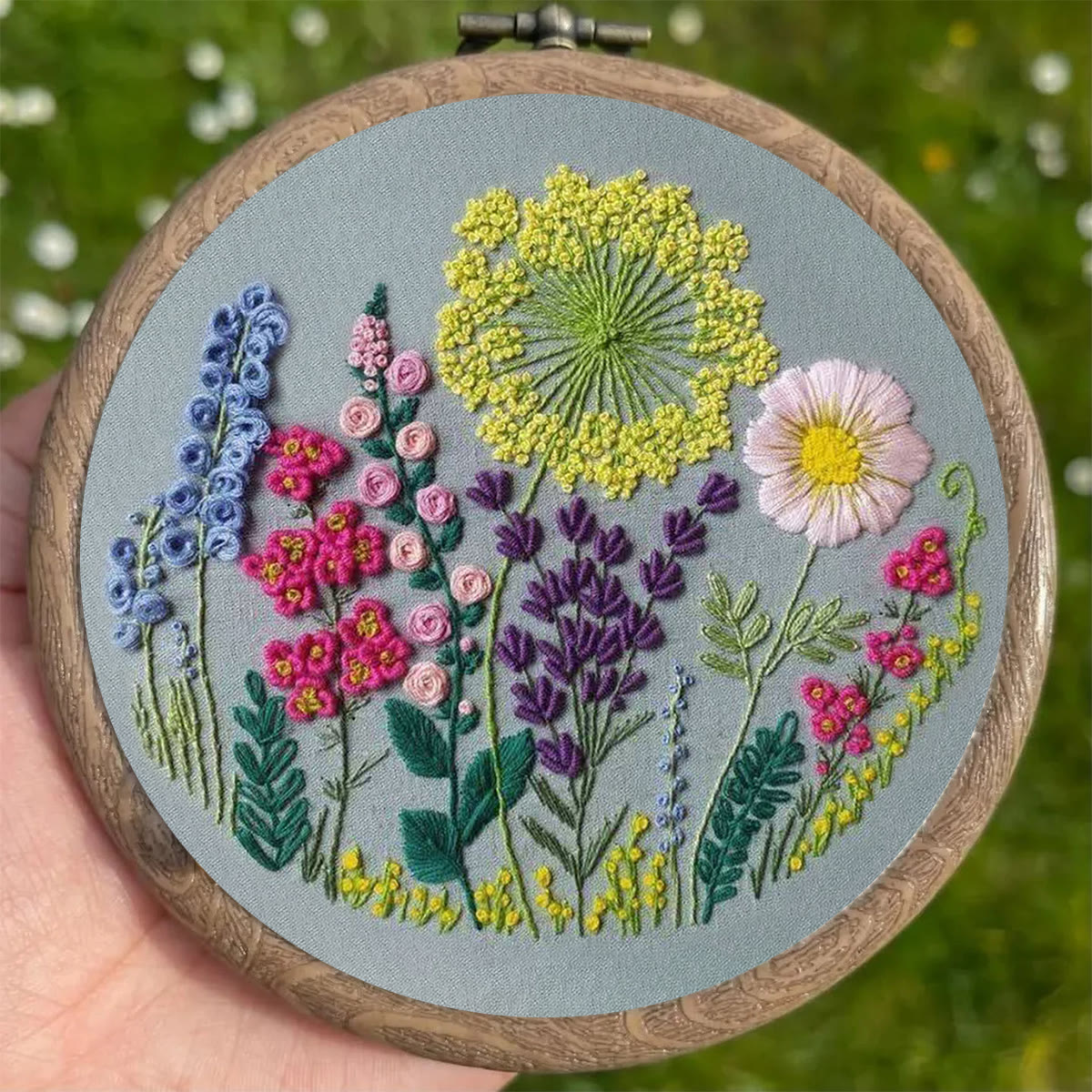 Rubbyoo Stickset – Wildblumen | Blumenstickmuster | DIY-Nähset - image 4