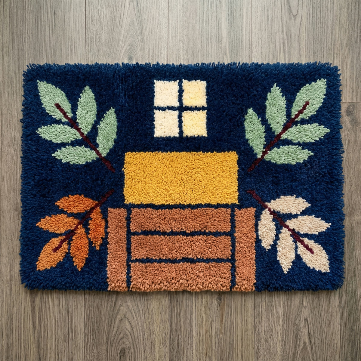 Rubbyoo Knüpfteppich-Set – Abstrakte Kunst | DIY-Schlafzimmerteppich | Handarbeit für Anfänger - 75 × 50 cm - image 1