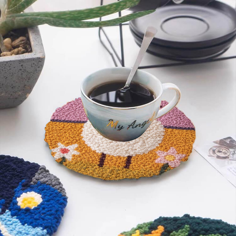 Hübsches Schaf-Punch-Needle-Set – DIY-Tierdesign | Wanddekoration - image 12