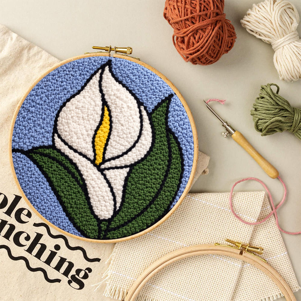 Arum-Lilie Punch Needle Set – DIY-Blumendesign | Modernes Handarbeitsprojekt - image 7