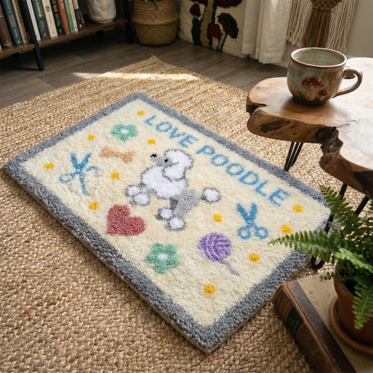Rubbyoo Knüpfteppich-Set – Pudel-Motiv | Bezaubernde Heimdekoration | Perfektes Geschenk für Hundeliebhaber - image 3
