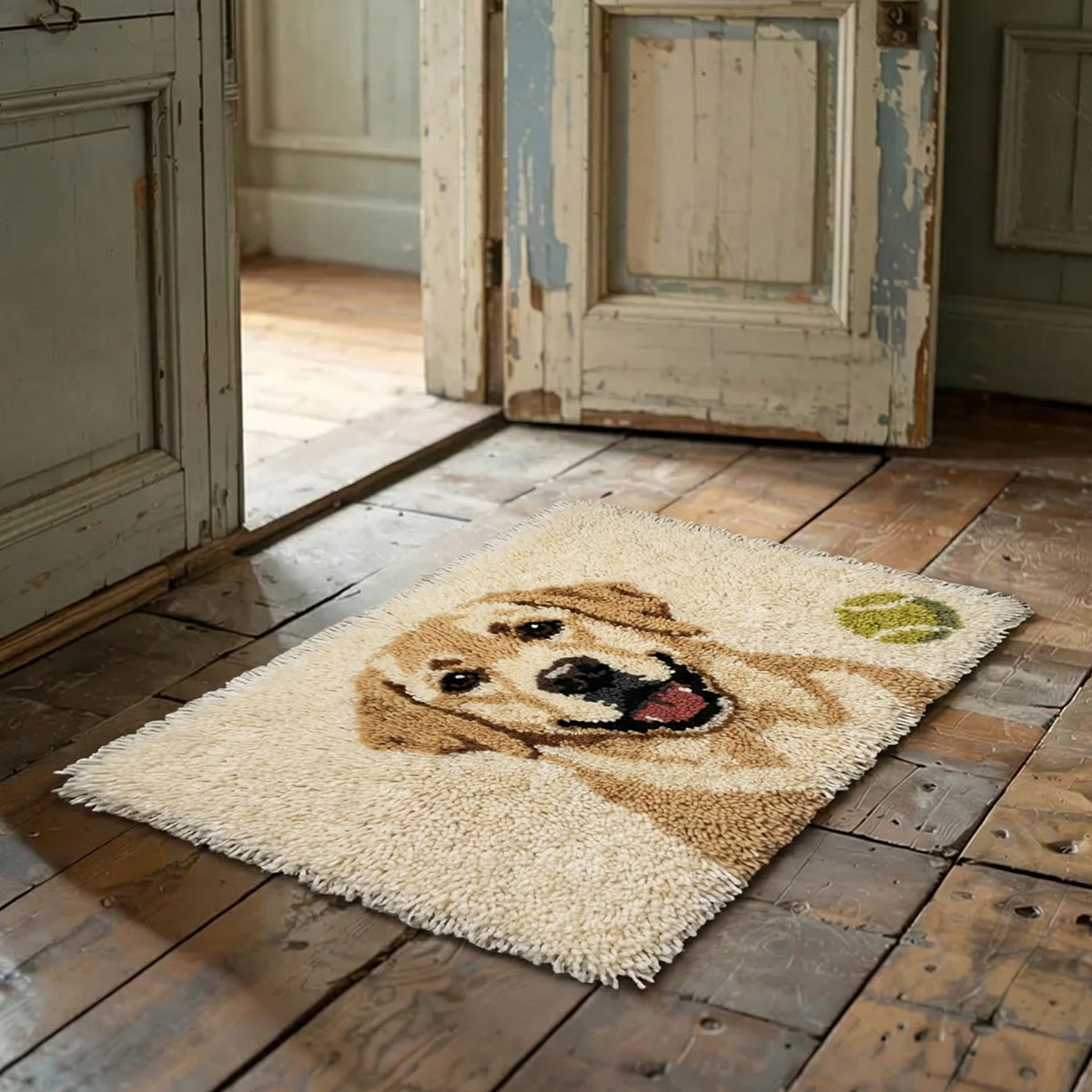 Rubbyoo Knüpfteppich-Set – Wartender Welpe | DIY-Gedenkgeschenk | Perfektes Bastelprojekt für Tierliebhaber - image 2