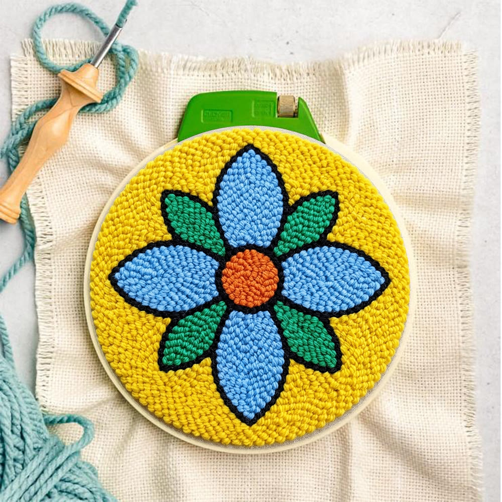 Lebendiges Blütenblatt-Punch-Needle-Set – Einfache Handarbeit | Einzigartiger Wandbehang - image 6