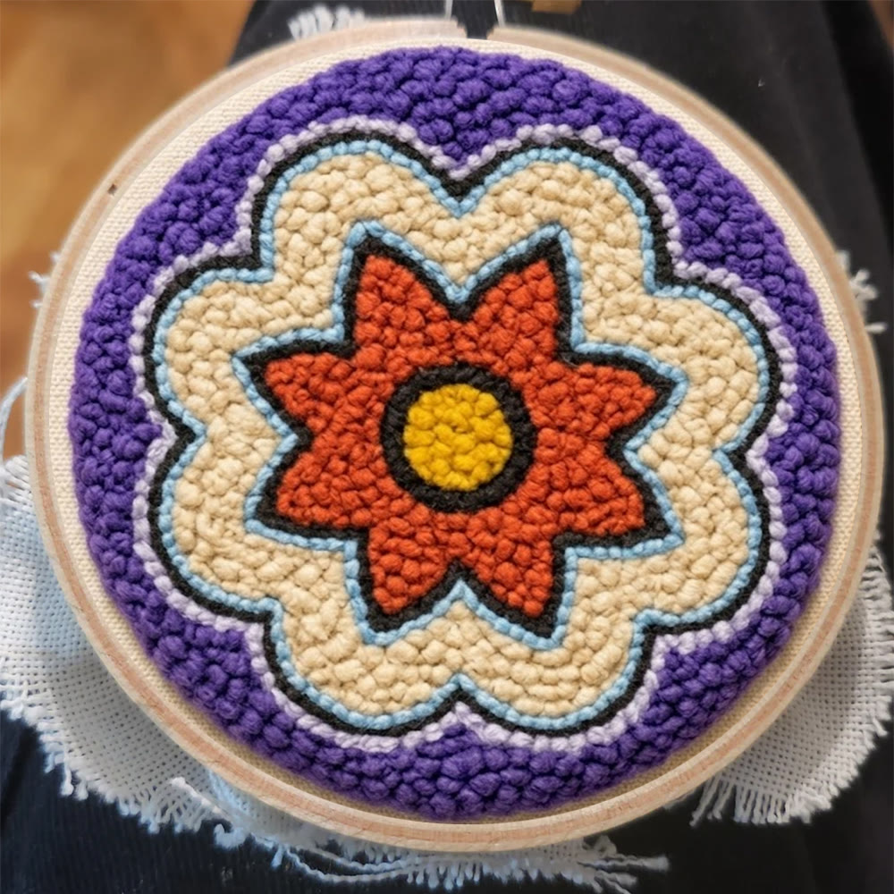 Mandala Bloom Punch Needle Set – Handgefertigte Schreibtischdekoration | Perfektes Bastelprojekt für Anfänger - image 5