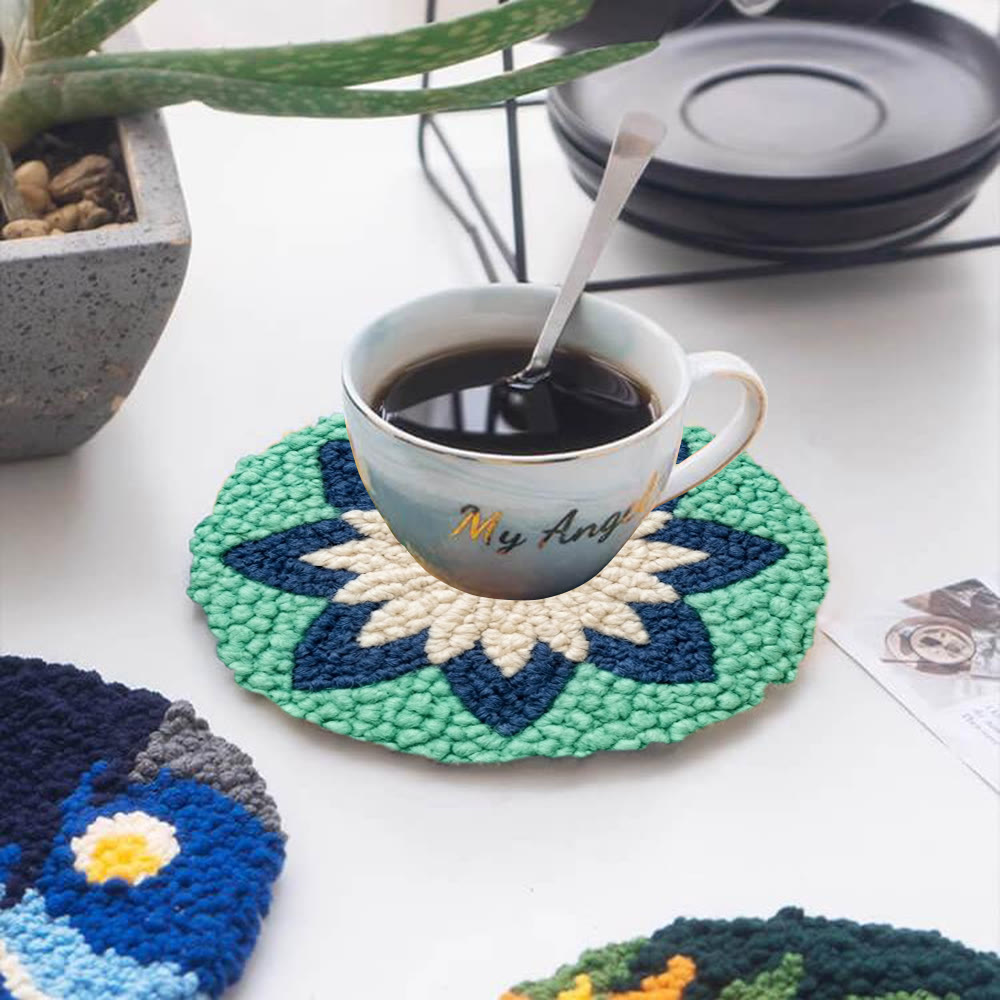 Geometrisches Punch-Needle-Set – DIY-Bastelprojekt für Anfänger | Ornament aus weichem Garn - image 11