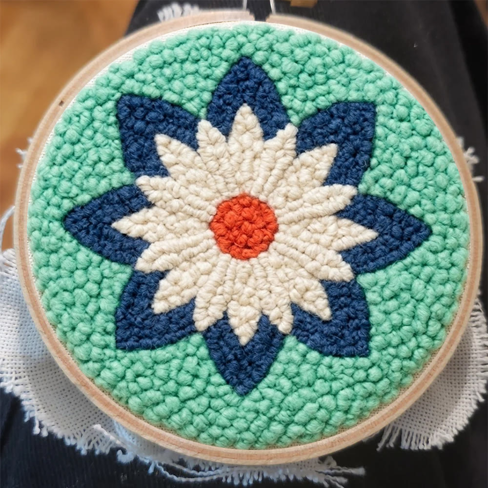 Geometrisches Punch-Needle-Set – DIY-Bastelprojekt für Anfänger | Ornament aus weichem Garn - image 6