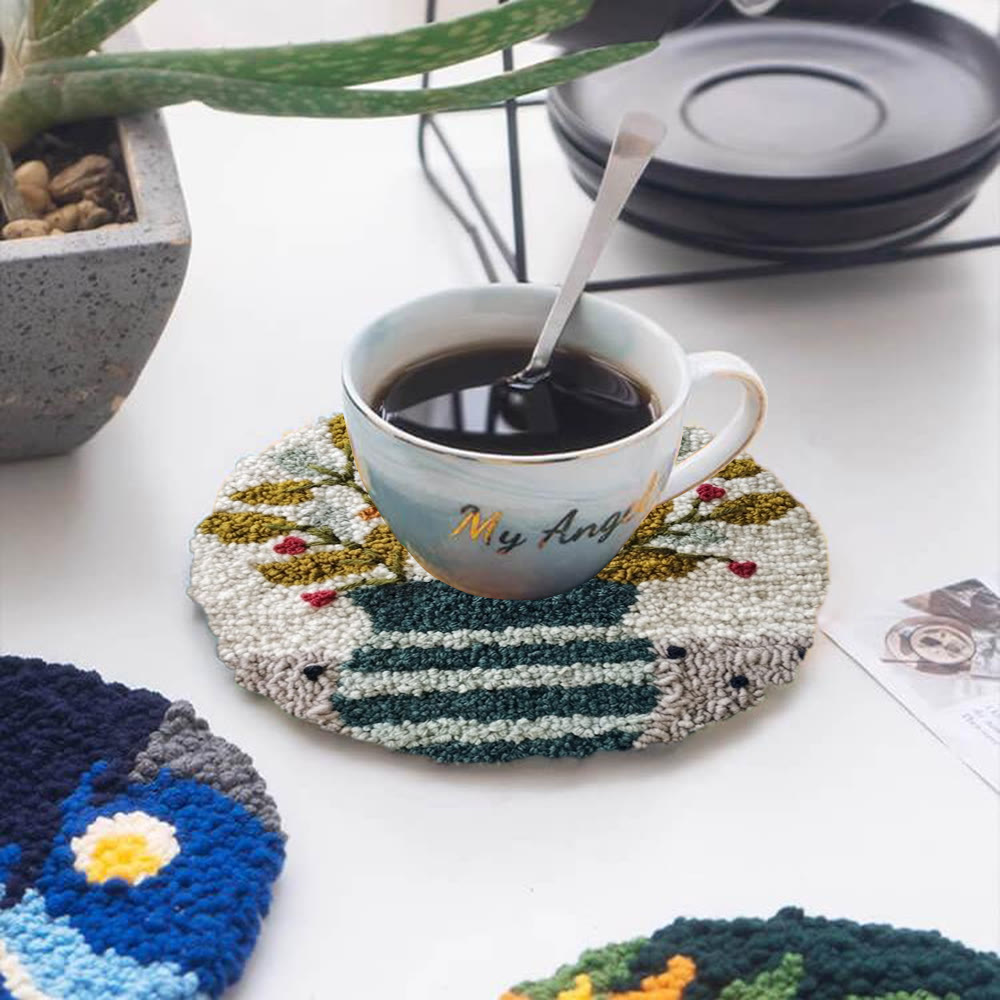 Wunderschöner Blumenstrauß in Vase – Punch-Needle-Set – Exquisite Wanddekoration | Ideal für handgemachte Geschenke - image 11