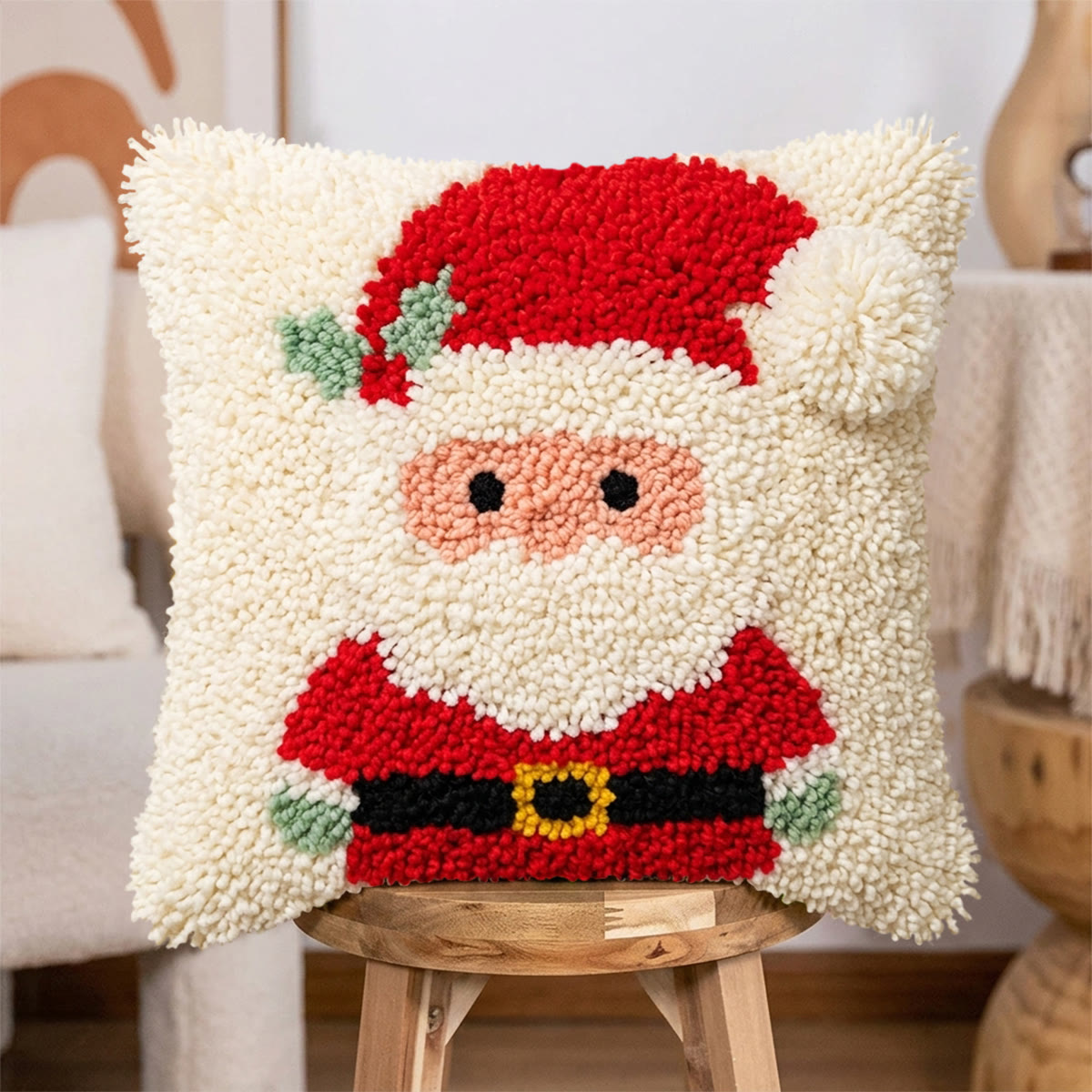 Rubbyoo Knüpfkissen-Set – Weihnachtsmann | Festliche Dekoration | Perfekt für Anfänger - image 3