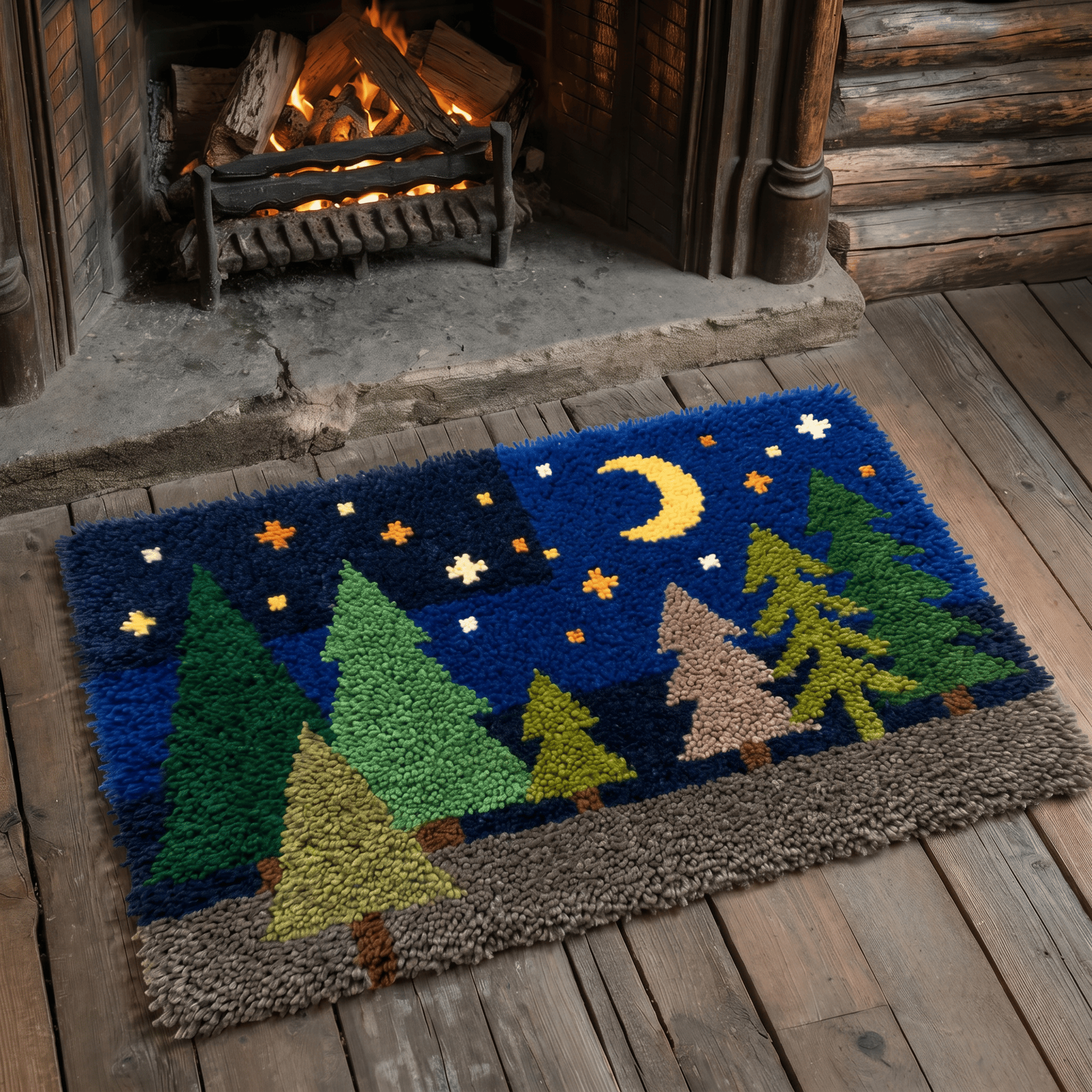 Rubbyoo Knüpfteppich-Set – Funkelnder Sternenhimmel | DIY-Handarbeit | Perfekte Matte fürs Schlafzimmer - image 8