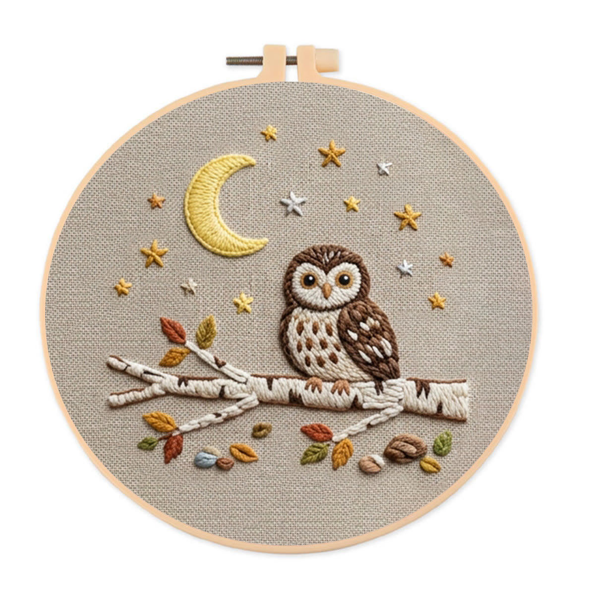 Rubbyoo Stickset – Mondschein-Eule | Einfaches Bastelprojekt für Kinder | Schönes Tiermuster - 20 x 20 cm - image 1