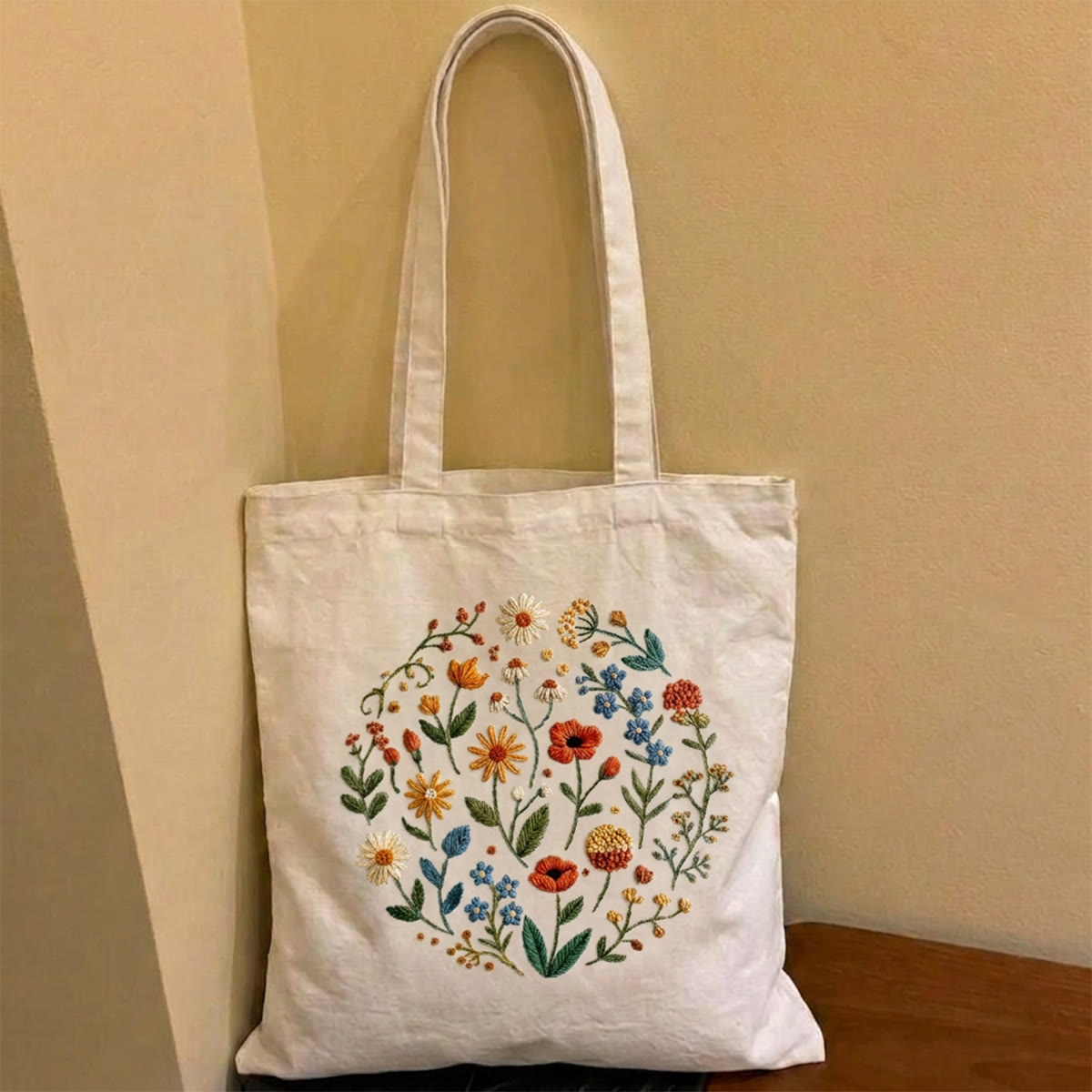 Rubbyoo Stickset für Tragetasche – Wildblumenblüte | DIY-Urlaubsrucksack | Einzigartiges botanisches Handarbeitsprojekt - image 6