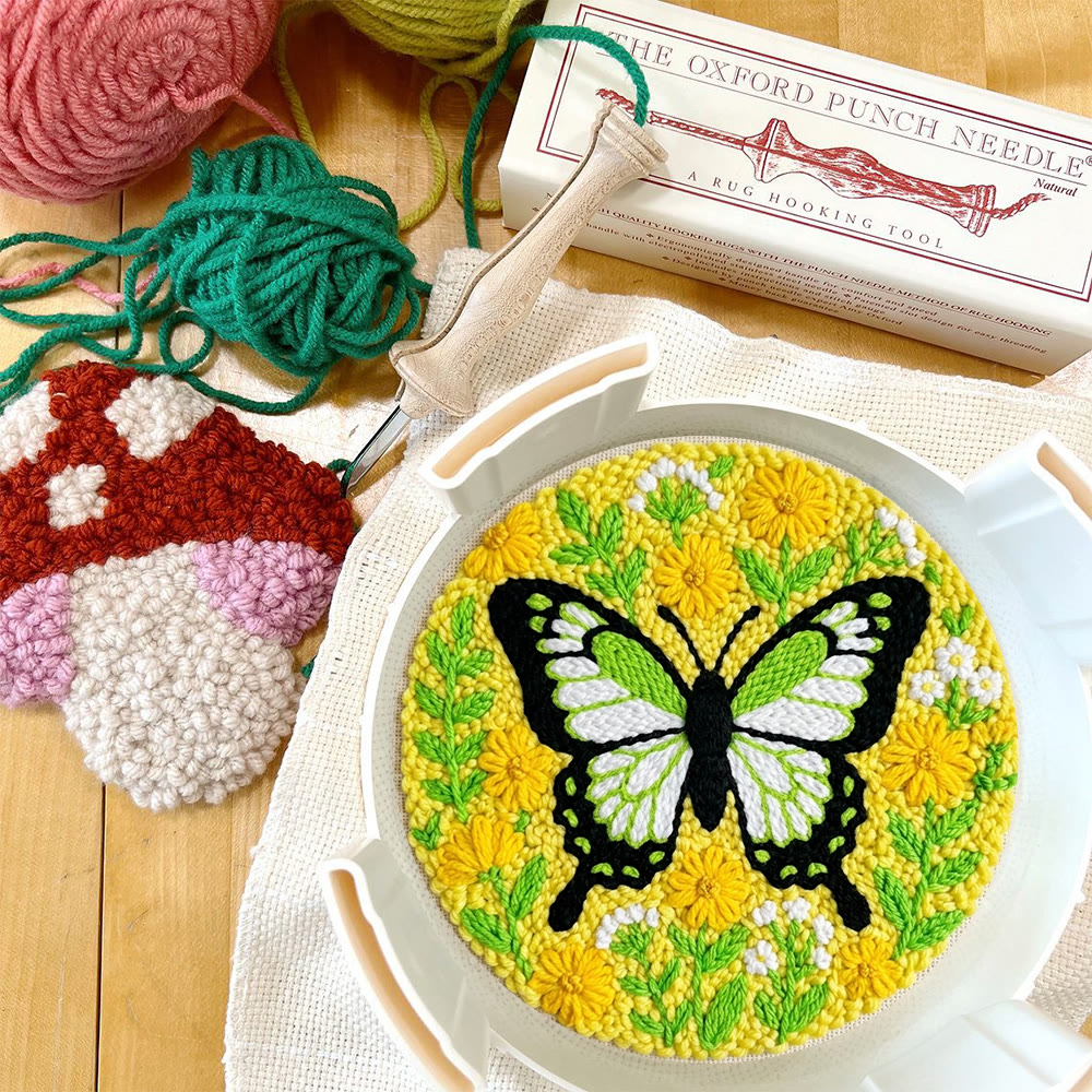 Lebendiges Frühlings-Punch-Needle-Set – Ästhetisches Schmetterlings- und Gänseblümchenmotiv | Nützliches, handgemachtes Einzugsgeschenk - image 9