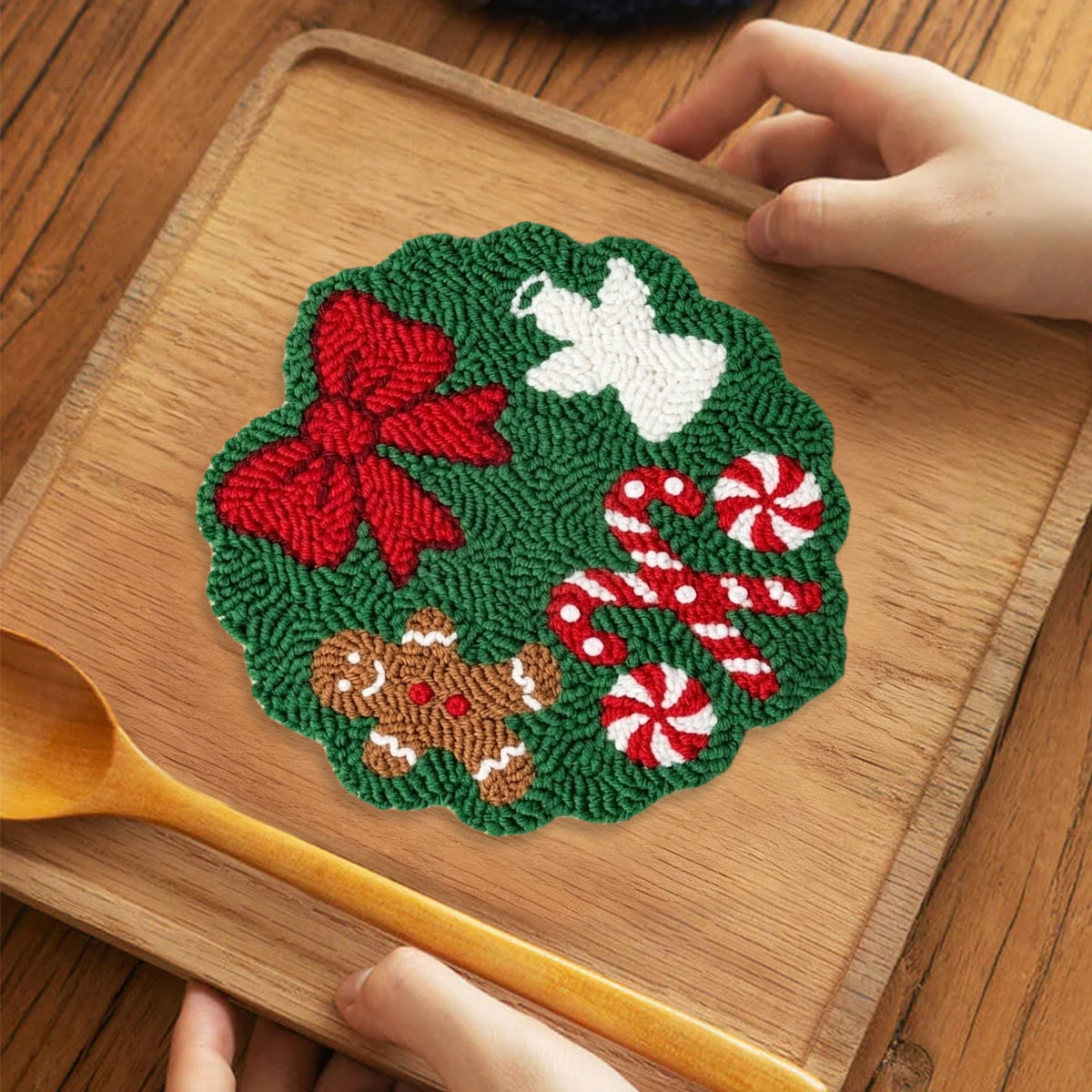 Weihnachtskranz-Stickset – Niedliche Weihnachtskunst aus Stoff | Einzigartige Weihnachtsdekoration fürs Zimmer - image 7