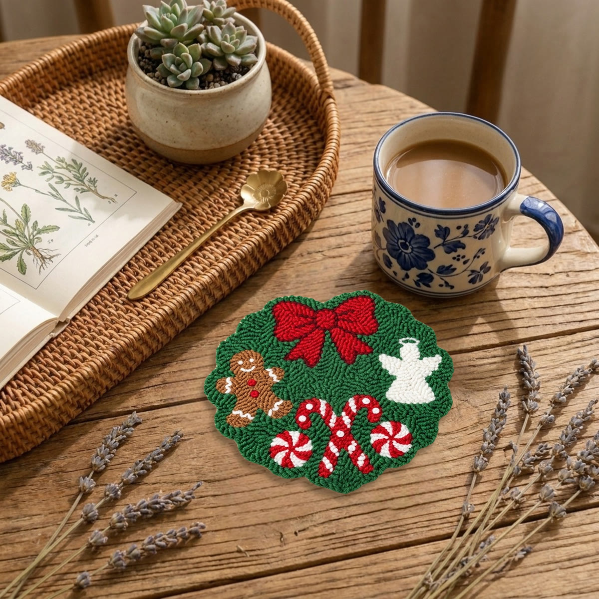 Weihnachtskranz-Stickset – Niedliche Weihnachtskunst aus Stoff | Einzigartige Weihnachtsdekoration fürs Zimmer - image 8