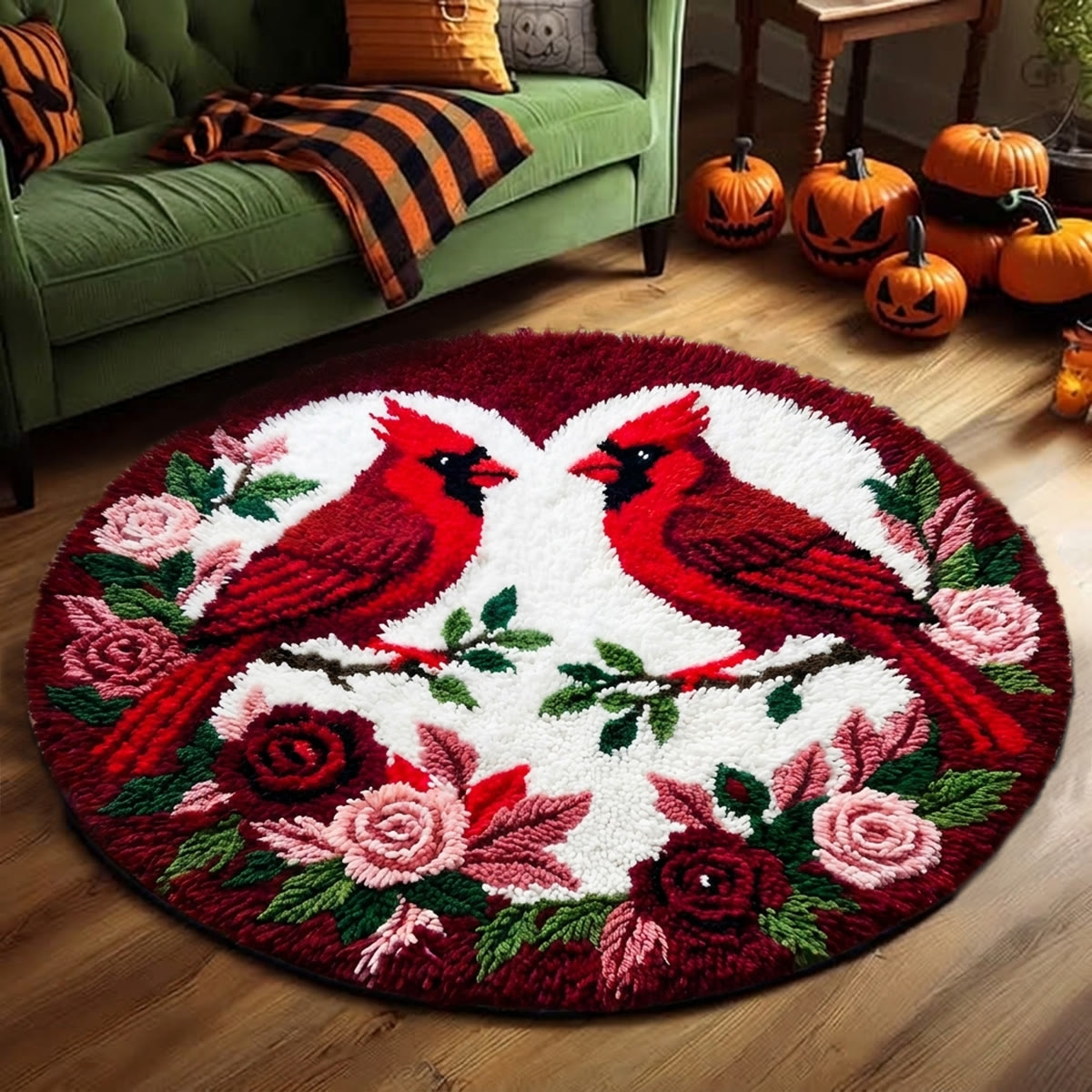 Rubbyoo Knüpfteppich-Set – Kardinäle im Trend | Weihnachtliche Heimdekoration | Perfekte Geschenke für Vogelliebhaber - image 8