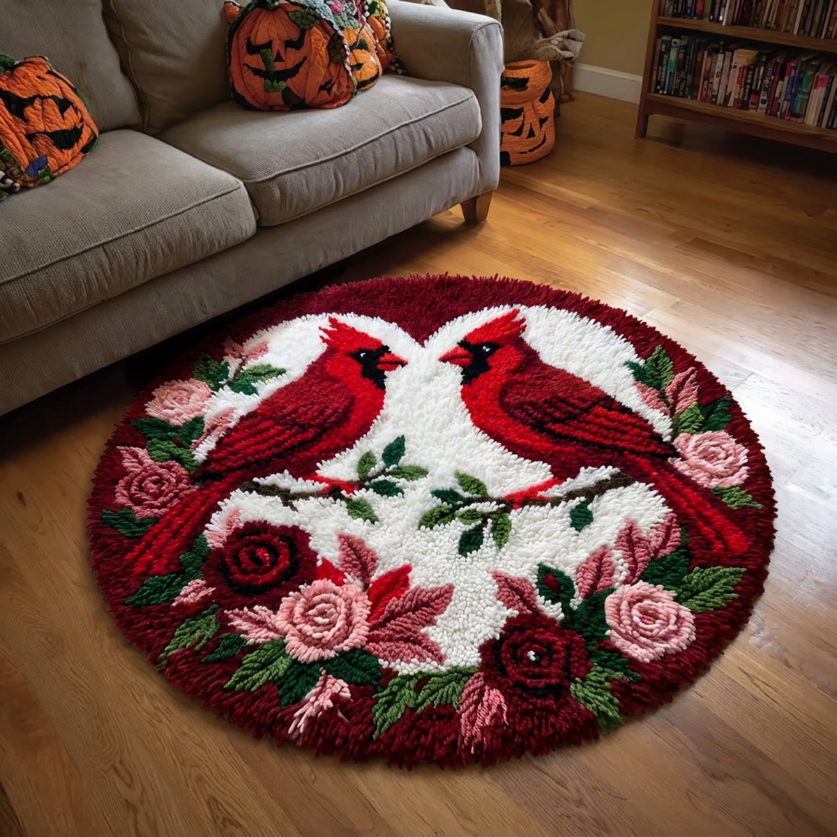 Rubbyoo Knüpfteppich-Set – Kardinäle im Trend | Weihnachtliche Heimdekoration | Perfekte Geschenke für Vogelliebhaber - image 7