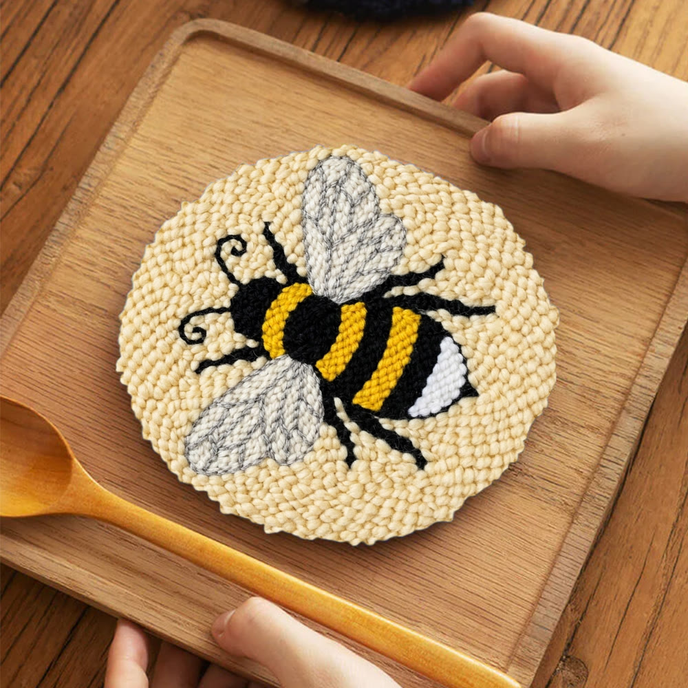 Stickset „Fleißige Hummel“ – Einfache Handarbeit für Erwachsene | Warme gelbe Bienen-Dekoration - image 10