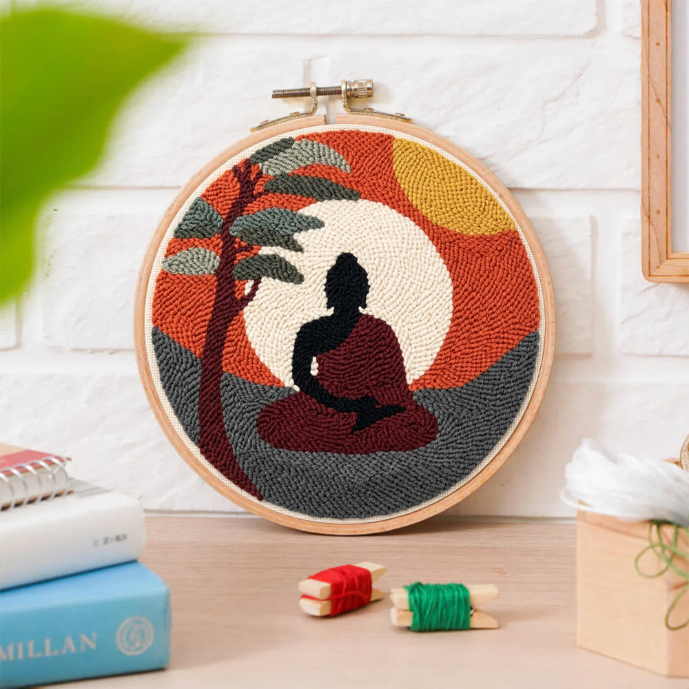 Weg zur Achtsamkeit – Punch-Needle-Set – Handgefertigte Boho-Zen-Deko | Gemütliches, achtsames Wohnaccessoire - image 7