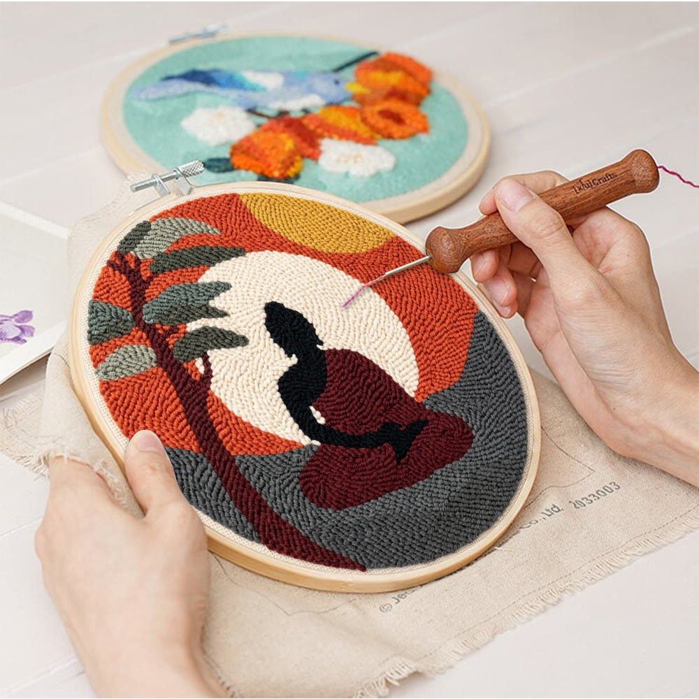 Weg zur Achtsamkeit – Punch-Needle-Set – Handgefertigte Boho-Zen-Deko | Gemütliches, achtsames Wohnaccessoire - image 10