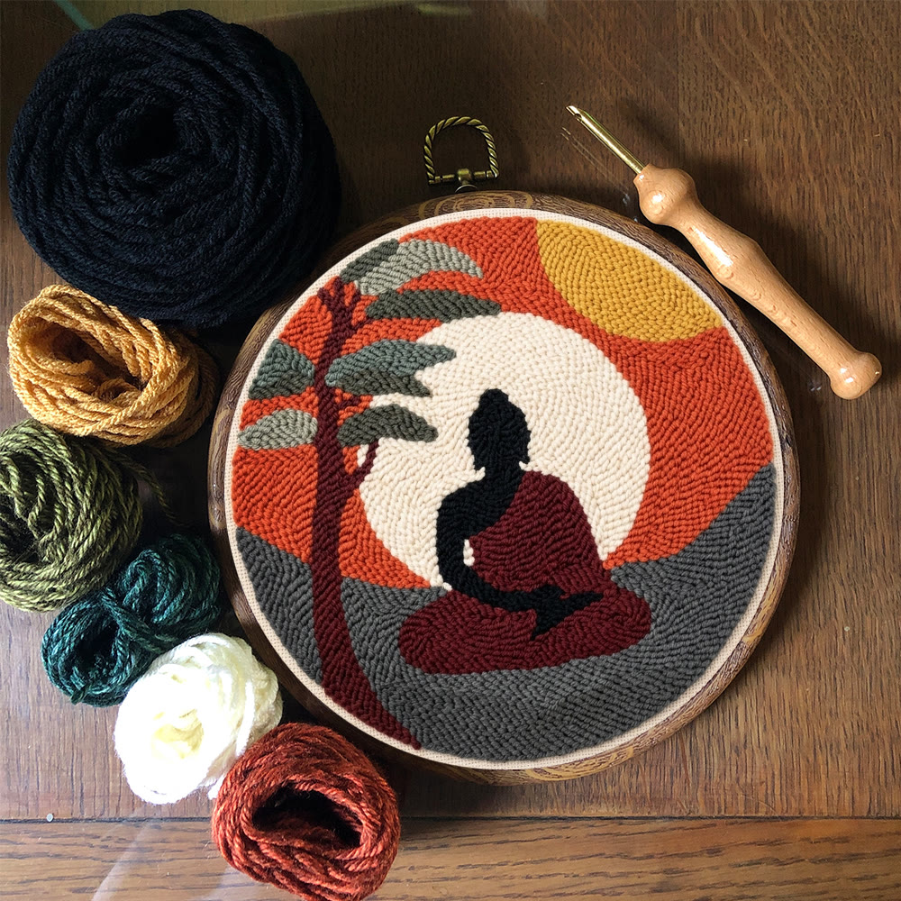 Weg zur Achtsamkeit – Punch-Needle-Set – Handgefertigte Boho-Zen-Deko | Gemütliches, achtsames Wohnaccessoire - image 8