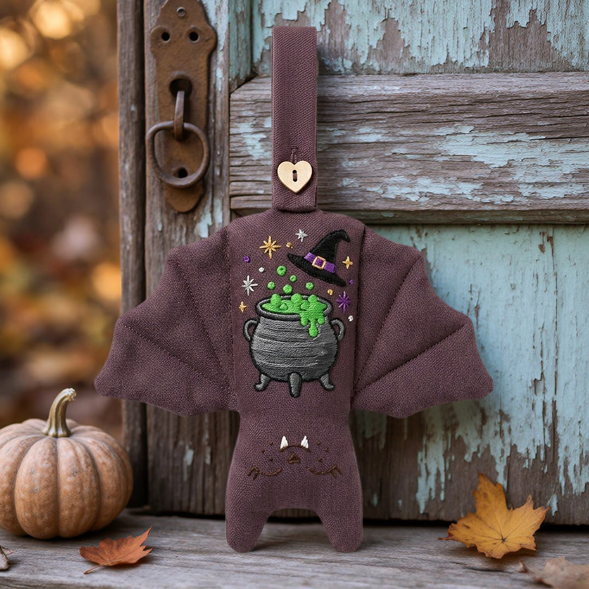 Rubbyoo Fledermaus-Stickset – Hexenkessel | Zaubertrank-Stickrahmen | Gruselige Halloween-Regaldekoration - image 10
