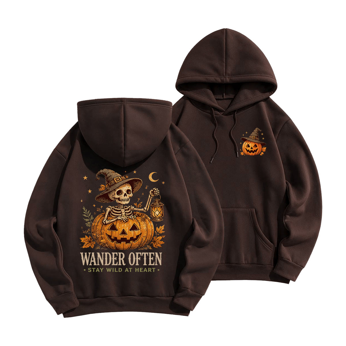 Rubbyoo Wander Often Unisex Hoodie - Kaffee - 2XL - image 10